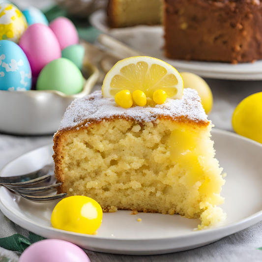 Gluten-Free Lemon Cake with Tiger Nuts Flour and Sliced Tiger Nuts