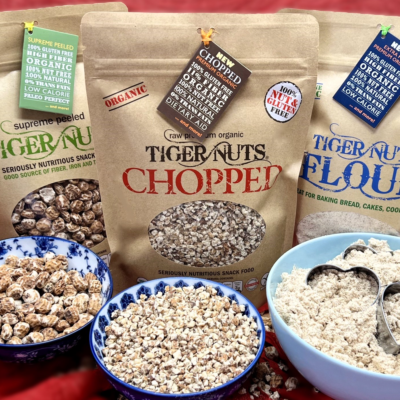 Tiger Nuts Chopped Tiger Nuts in 12 oz Bags