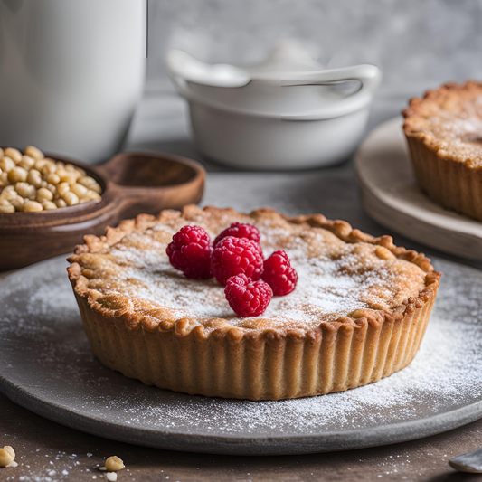 Tiger Nuts Bakewell Tart, a twist on a classic English dessert