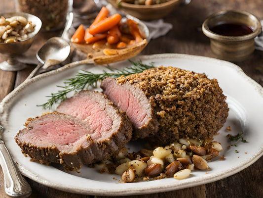 Tiger Nuts Crusted Outside, Roast Beef