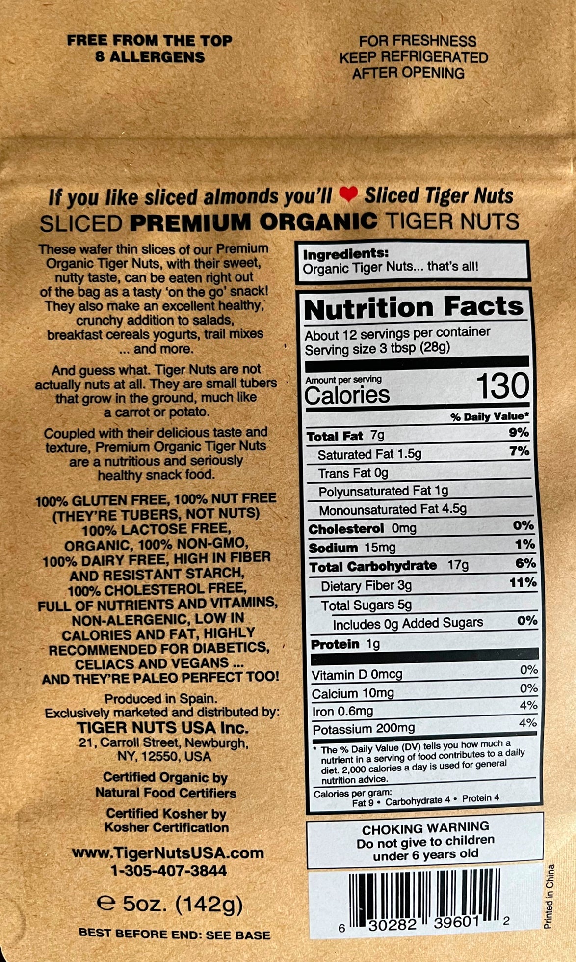 Sliced Tiger Nuts | Tiger Nuts Near Me | Tiger Nuts USA