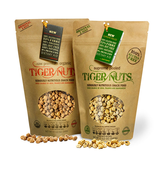 Premium Organic & Supreme Peeled Tiger Nuts 2 x 5 oz bags